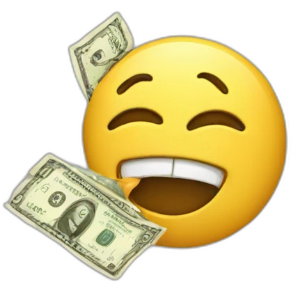Mark eating money emoji
