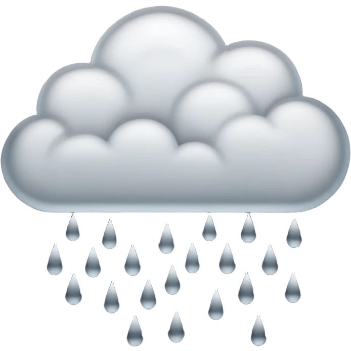 cloud with rain emoji
