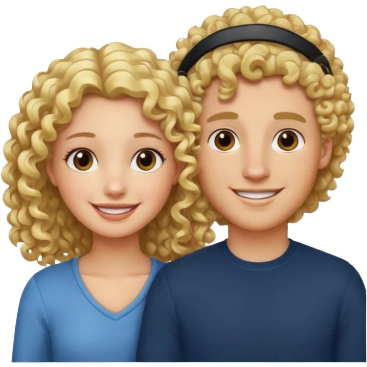 Fille cheveux boucler homme blond cuny emoji