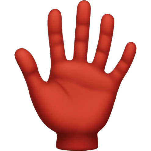 red hand
 emoji