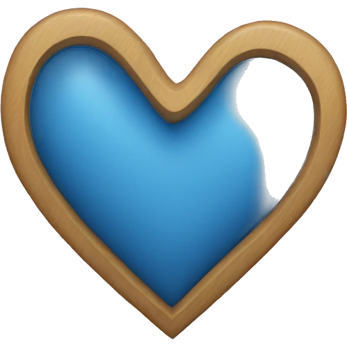 empty blue heart with full blue heart bottom left emoji