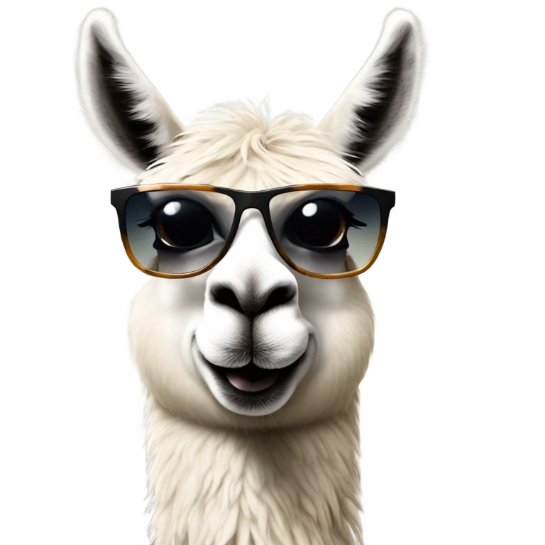 Llama with sunglasses emoji