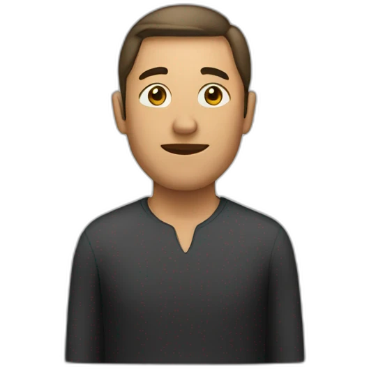 A man with an icon  emoji