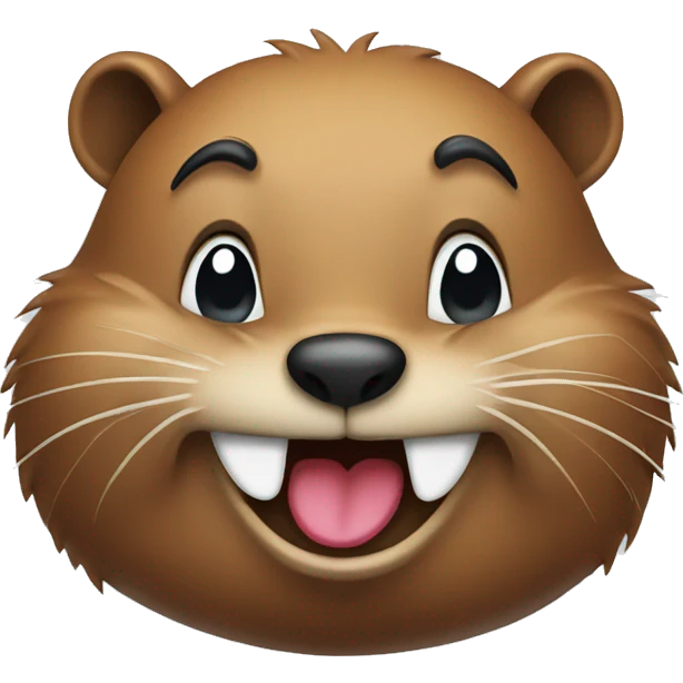 Beaver laughing with emoji tears emoji