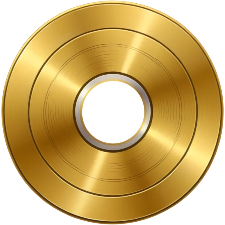 gold CD with multiple scratches emoji