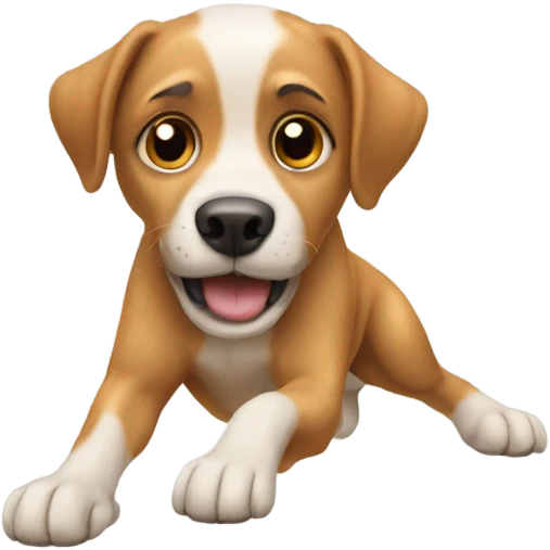 the dog did the splits emoji