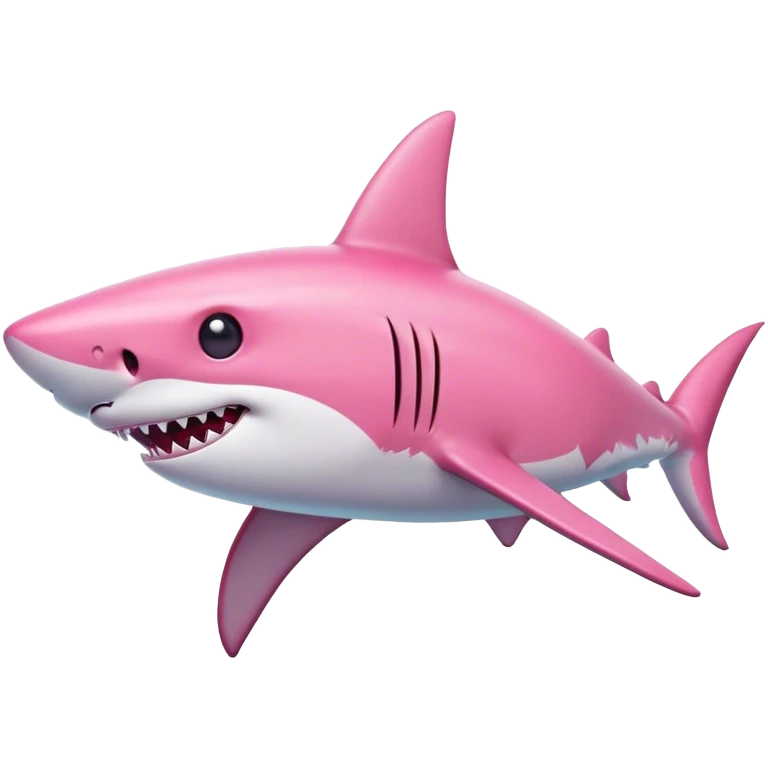 Pink shark emoji