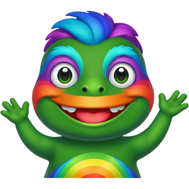 Rainbow pepe emoji