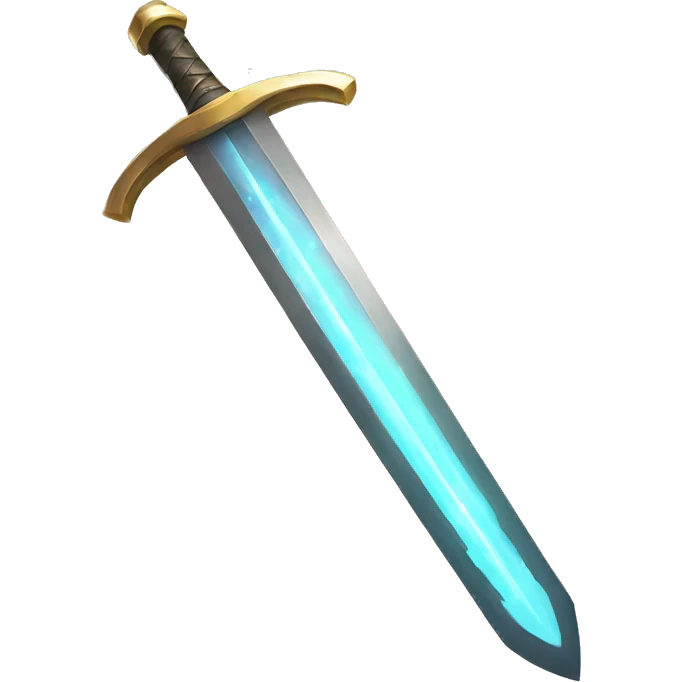 glowing shiny sword emoji