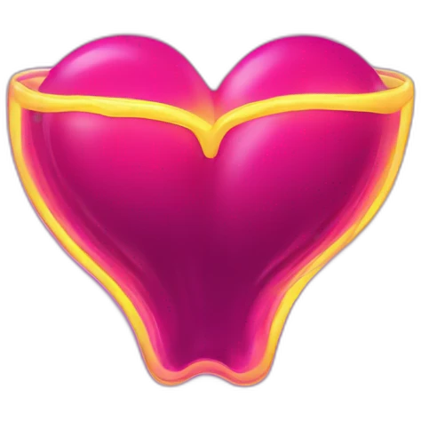 Juicy booty neon sign style  emoji