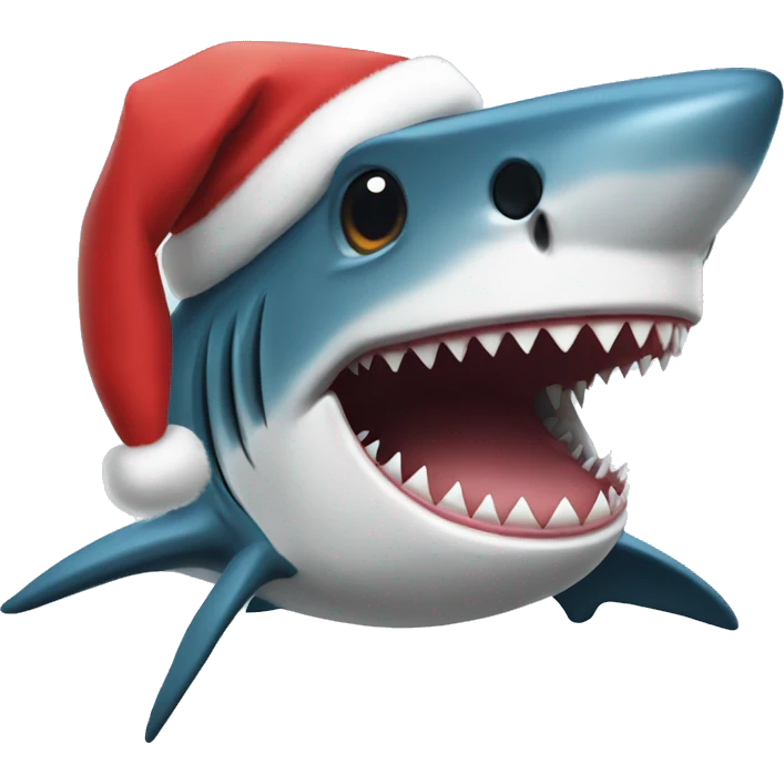 shark in a christmas suit emoji