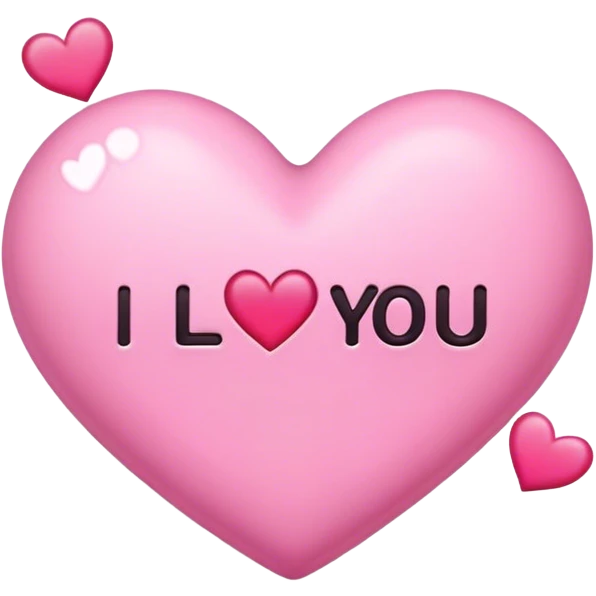 I love you spelled out very girly emoji