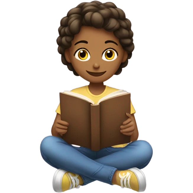 Girl reading a book emoji