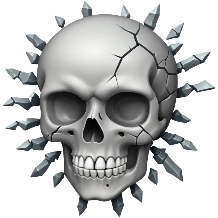 Skull brain exploding emoji