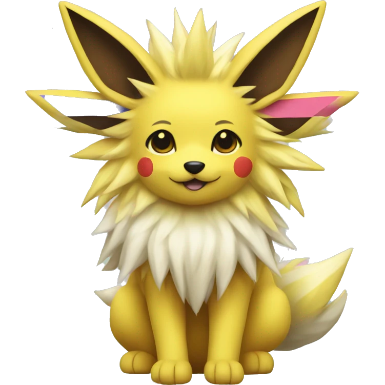 Jolteon with colorful stripes emoji