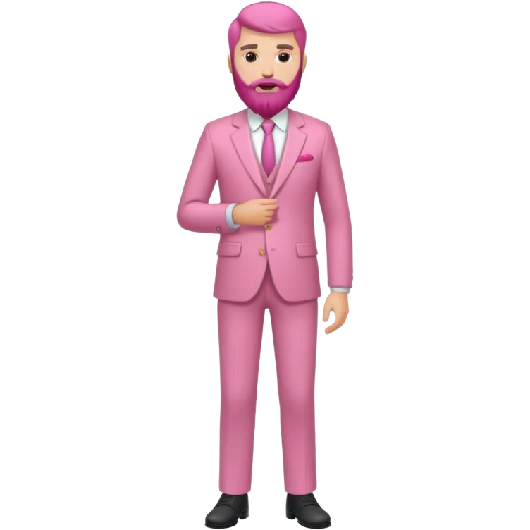 pink bearded man full body emoji