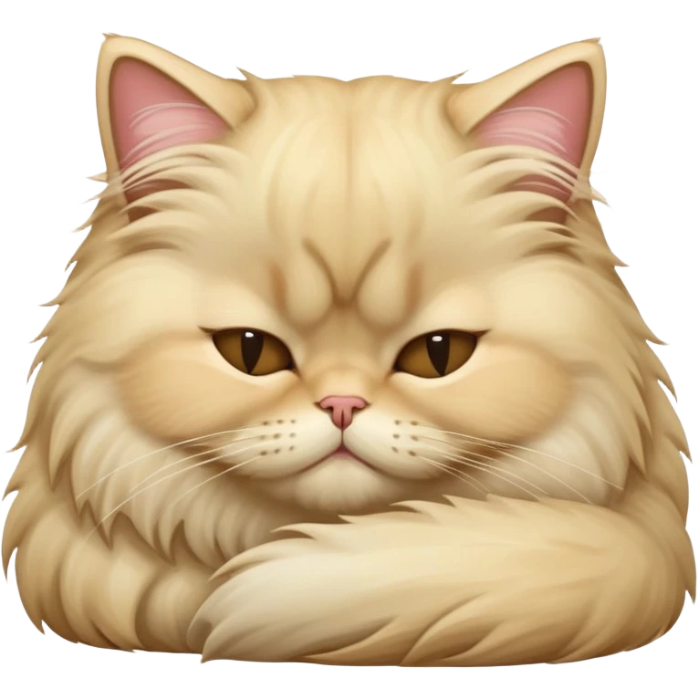 blonde persian cat sleeping emoji