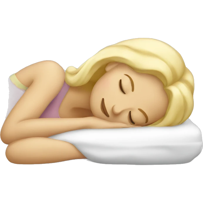 blonde woman sleeping  emoji