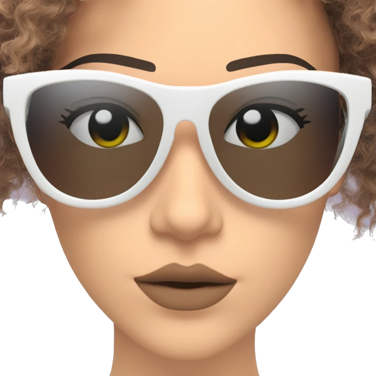 Y2K  Sports Sunglasses front view cat eye emoji