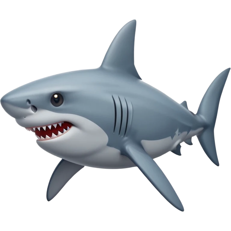 A shark with star eyes emoji