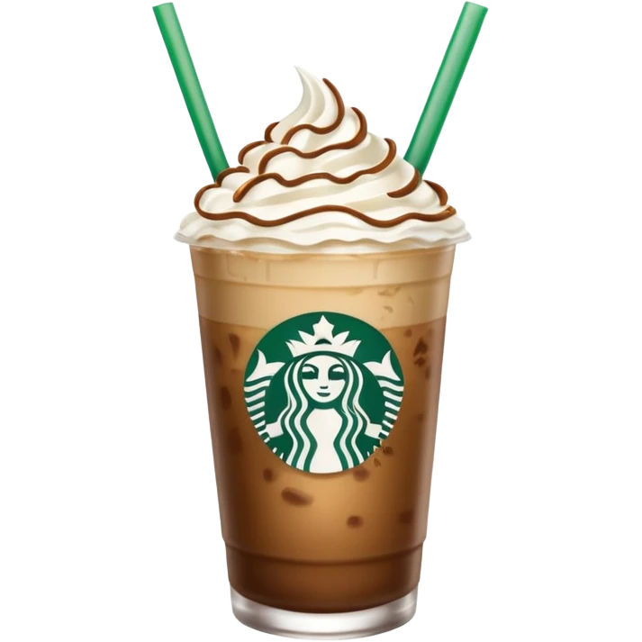 Starbucks iced white chocolate mocha coffee with whipped cream emoji