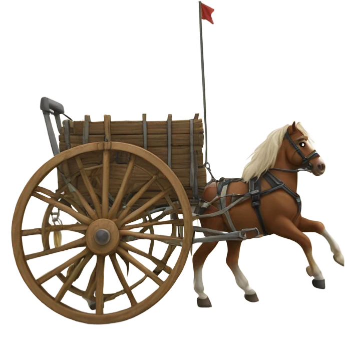 harness cart side view emoji