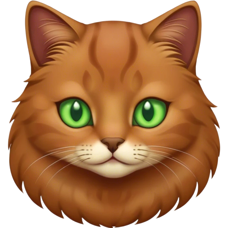 Cat brown qith green eyes emoji