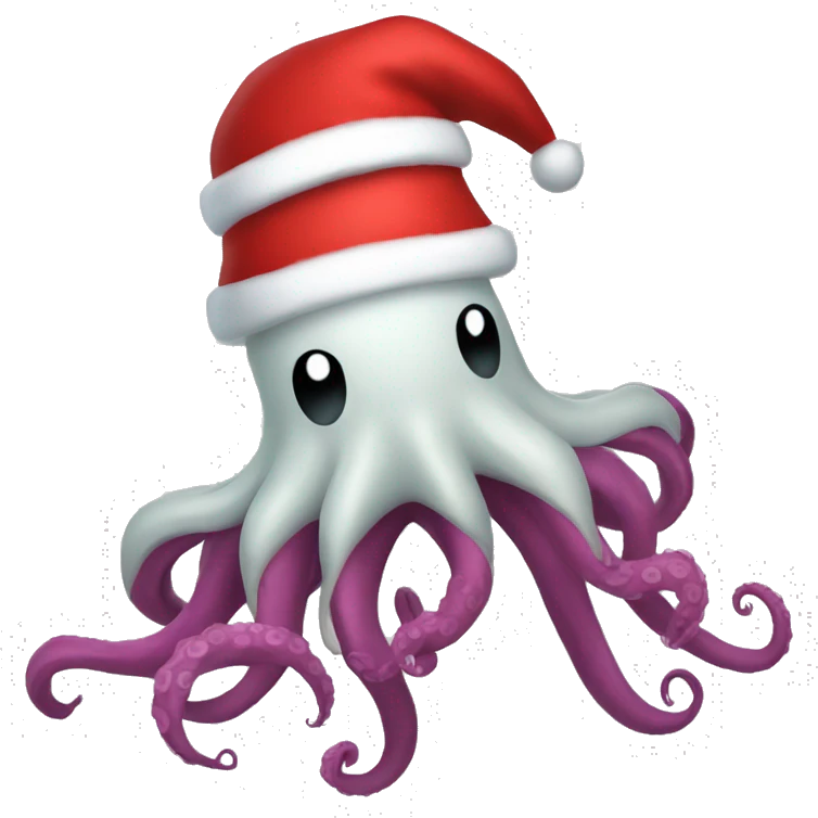 tentacles santa hat emoji