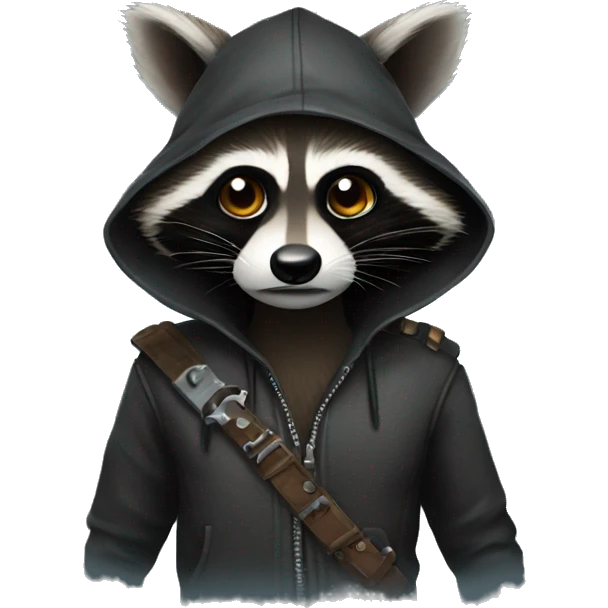 raccoon wearing a thief costume emoji