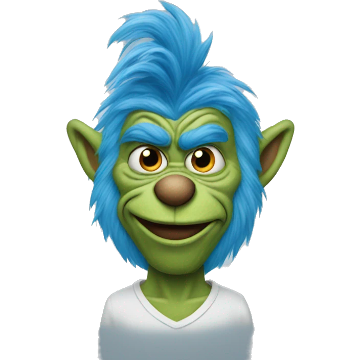 blue grinch emoji