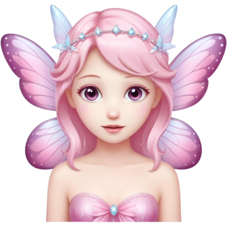 Realistic pink fairy sparkle emoji