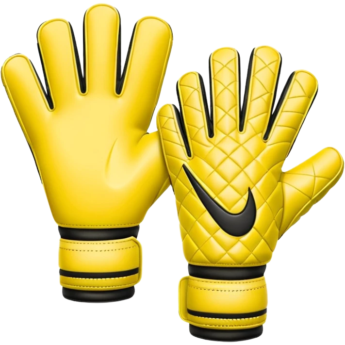 Des gants de gardien de but de foot nike jaune emoji