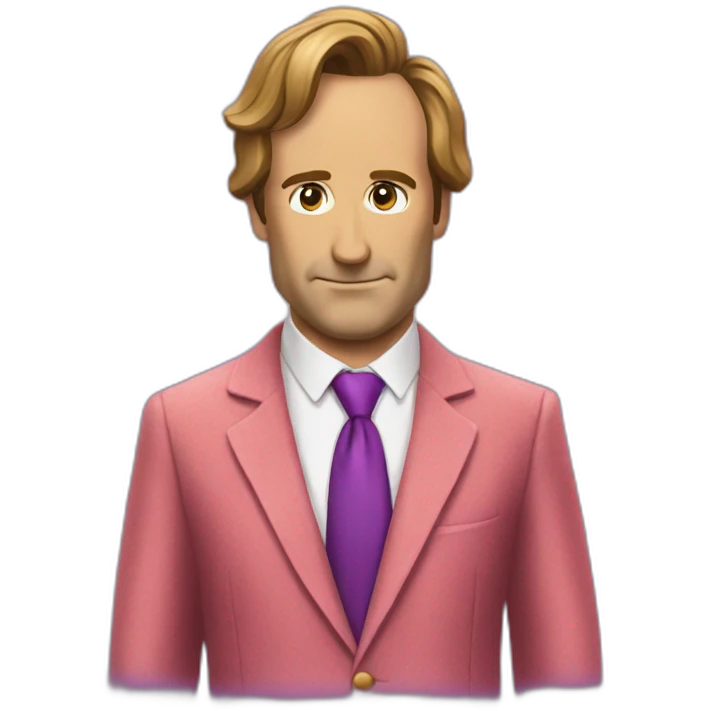 Saul GoodMan  wearing a purple Bunny furry suits emoji