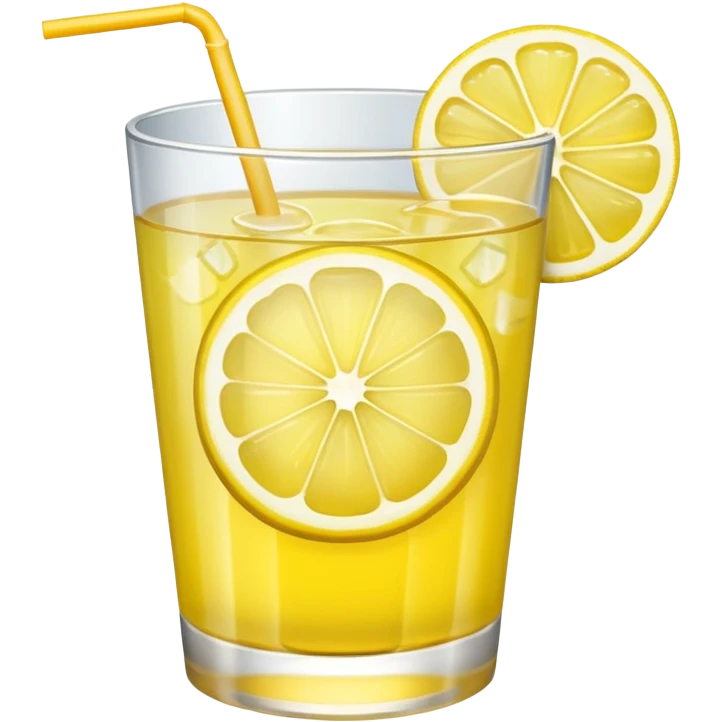 yellow lemon heart on a drink emoji