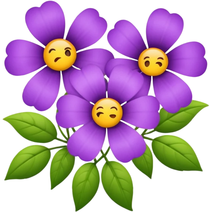 Purple flowers emoji