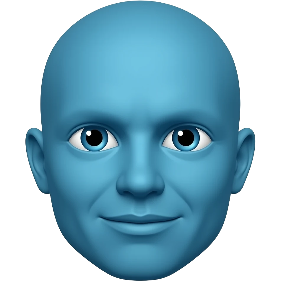 Blue face emoji emoji