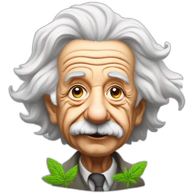 albert einstein smok the weed emoji