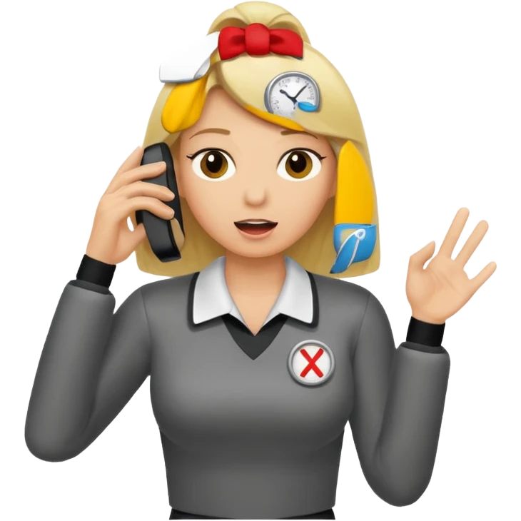 blonde sports referree calling time out emoji