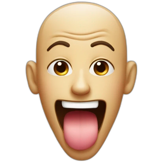 Yoga who sticks out his tongue emoji