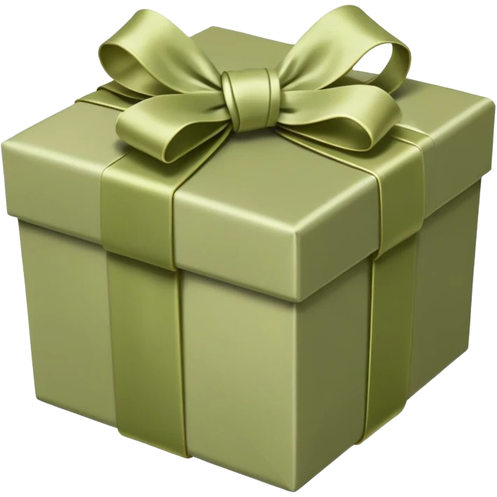 Pale light olive gift box emoji