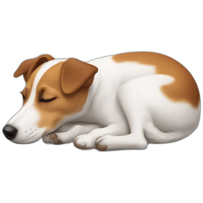 sleeping jack russel emoji