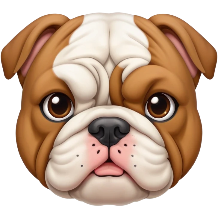 cute bulldog face emoji