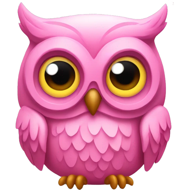 Pink owl emoji