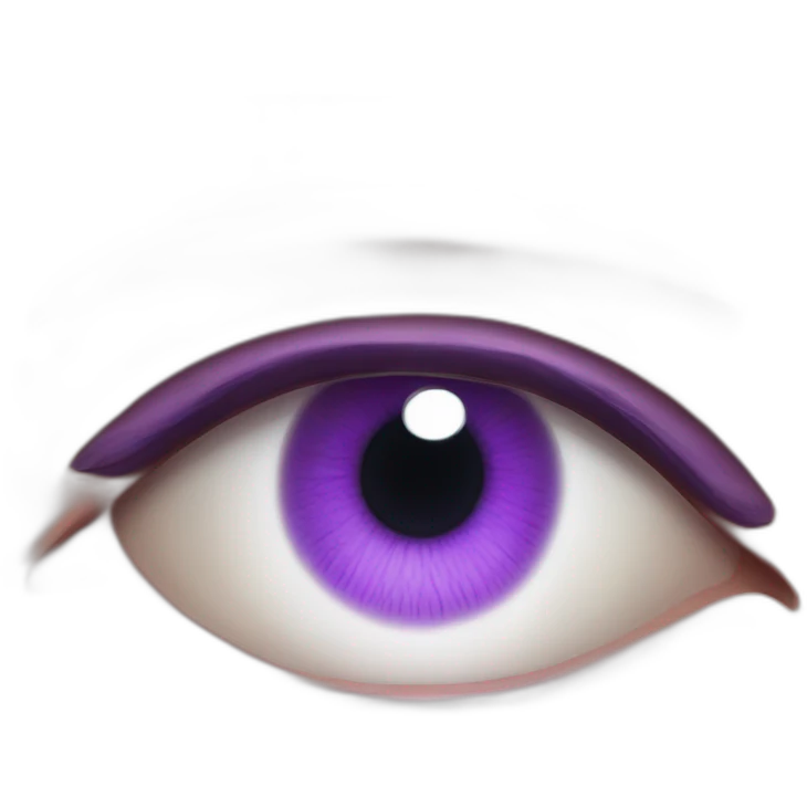 majestic godly violet iris eyeball serious intense symmetrical knowledgable emoji