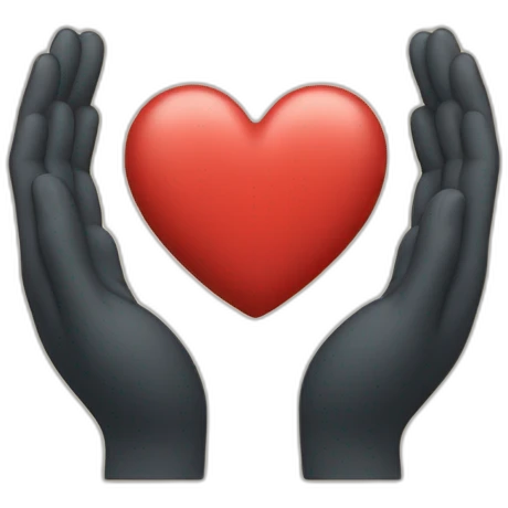 un homme qui fait un coeur avec les mains emoji