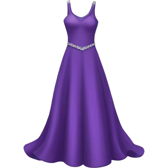 Purple gown dress emoji