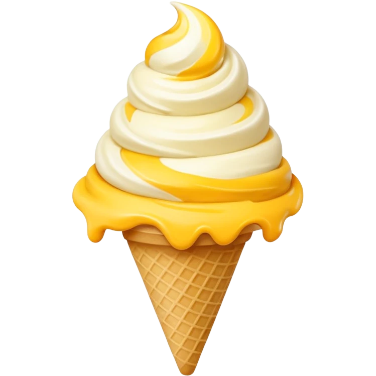 mango and vanilla ice cream emoji