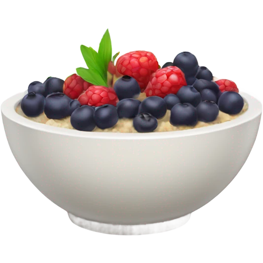 White acai bowl with berries  emoji