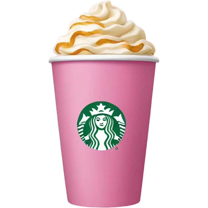 Pink Starbucks cup emoji
