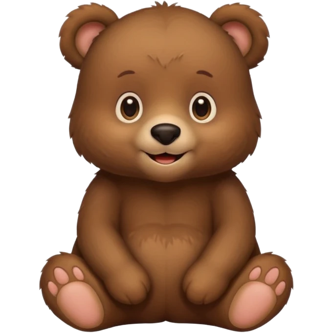 a cute sitting brown bear emoji